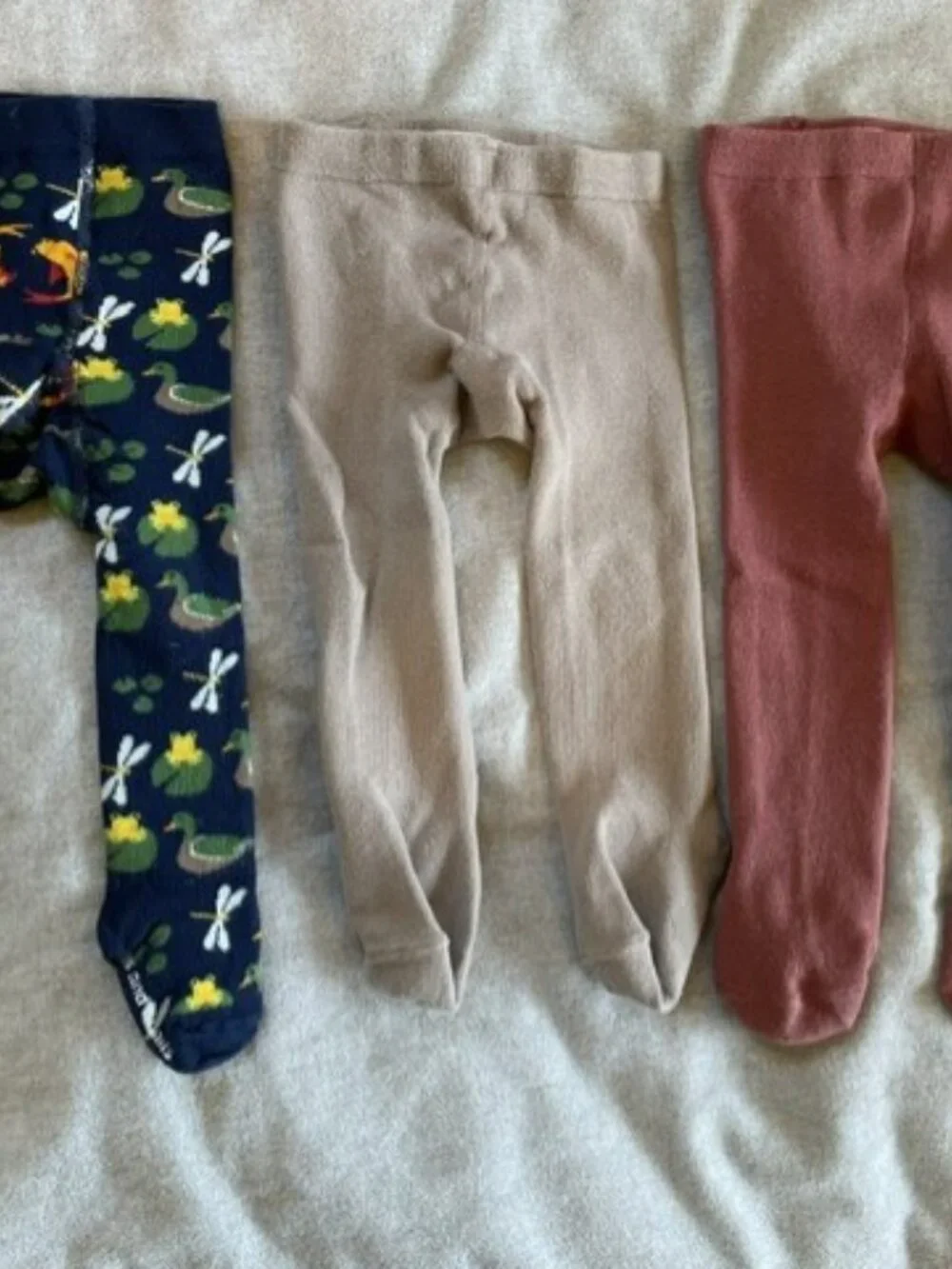Bundle of 3 Organic Baby Tights – Slugs & Snails + Little Planet (Size 6-12M)